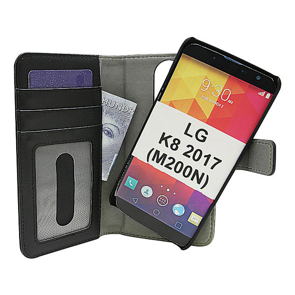 Skimblocker Magnet Wallet LG K8 2017 (M200N) Svart