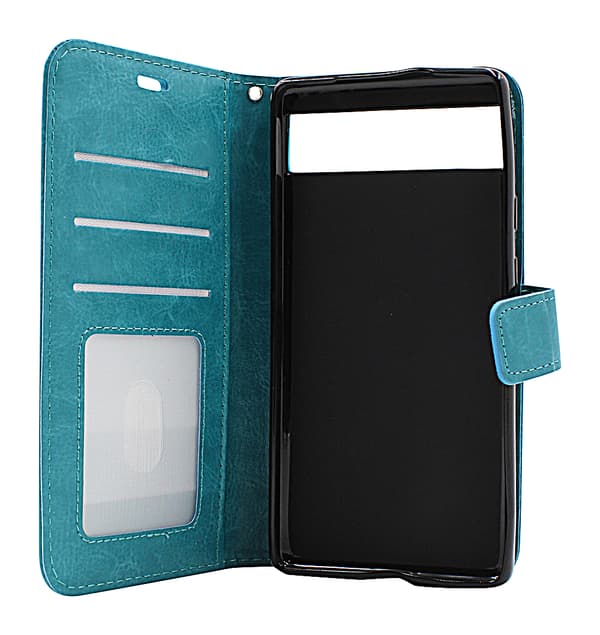 Crazy Horse Wallet Google Pixel 6a 5G Hotpink