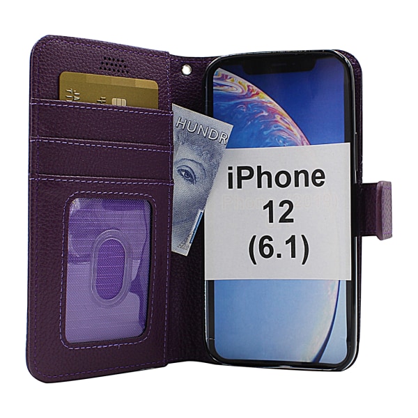 New Standcase Wallet iPhone 12 (6.1) (Svart) Brun