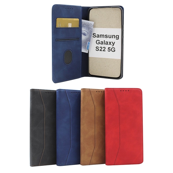 Fancy Standcase Wallet Samsung Galaxy S22 5G Svart