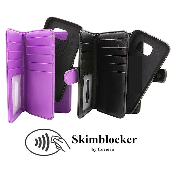 Skimblocker XL Magnet Wallet Samsung Galaxy S7 (G930F) Svart