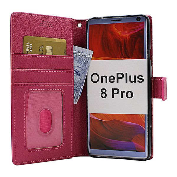 New Standcase Wallet OnePlus 8 Pro Hotpink