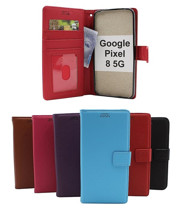 New Standcase Wallet Google Pixel 8 5G Svart