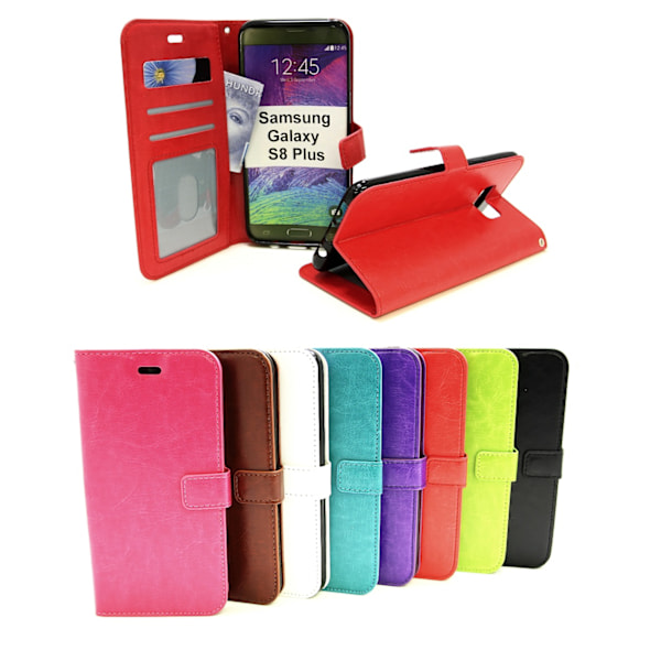 Crazy Horse Wallet Samsung Galaxy S8 Plus (G955F) Hotpink