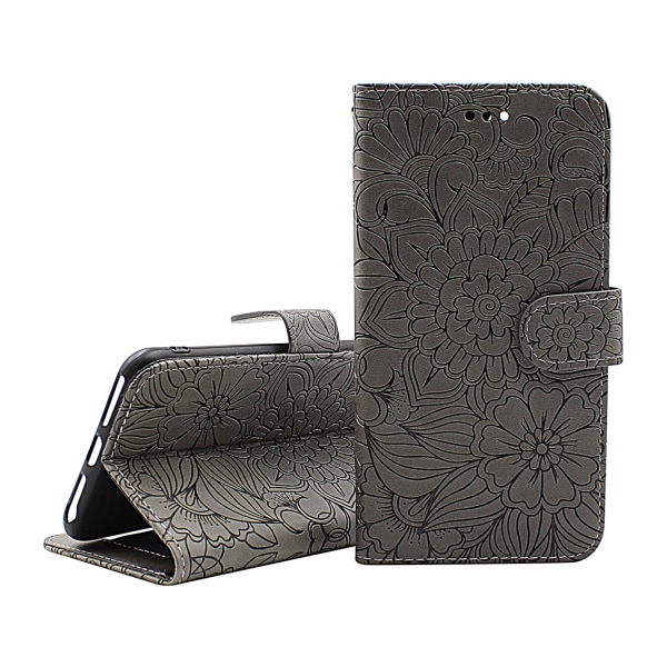Flower Standcase Wallet iPhone 14 Pro (6.1) Aqua