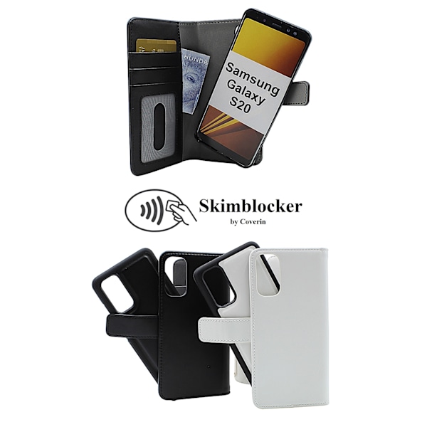 Skimblocker Magnet Wallet Samsung Galaxy S20 (G980F) Svart