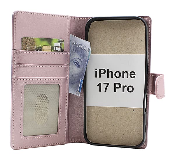 Skimblocker iPhone 17 Pro Plånboksfodral Petrol