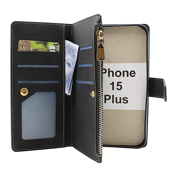 XL Standcase Lyxfodral iPhone 15 Plus Svart