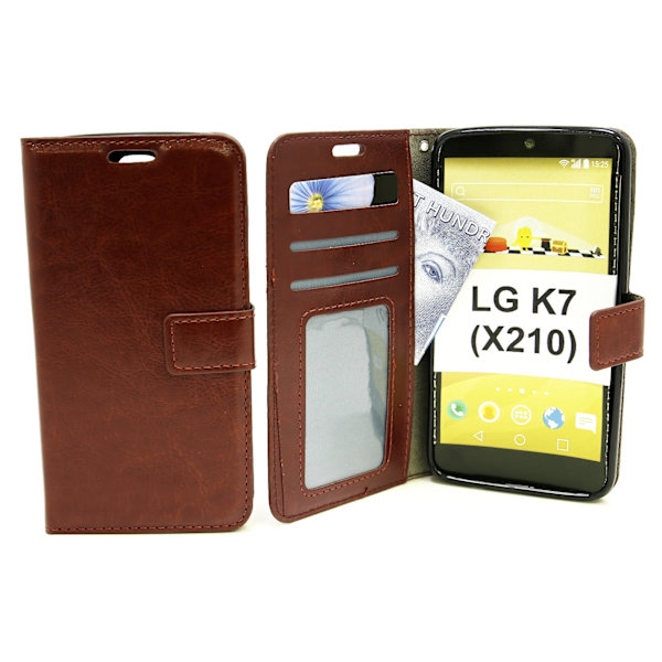 Crazy Horse Wallet LG K7 (X210) Brun