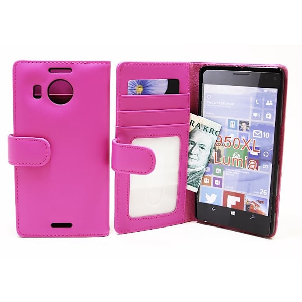 Plånboksfodral Microsoft Lumia 950 XL Hotpink