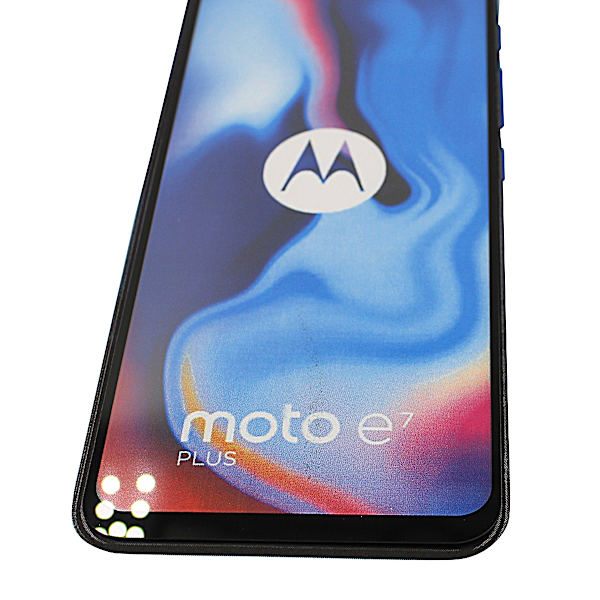 Full Frame Glas skydd Motorola Moto E7 Plus (Svart)