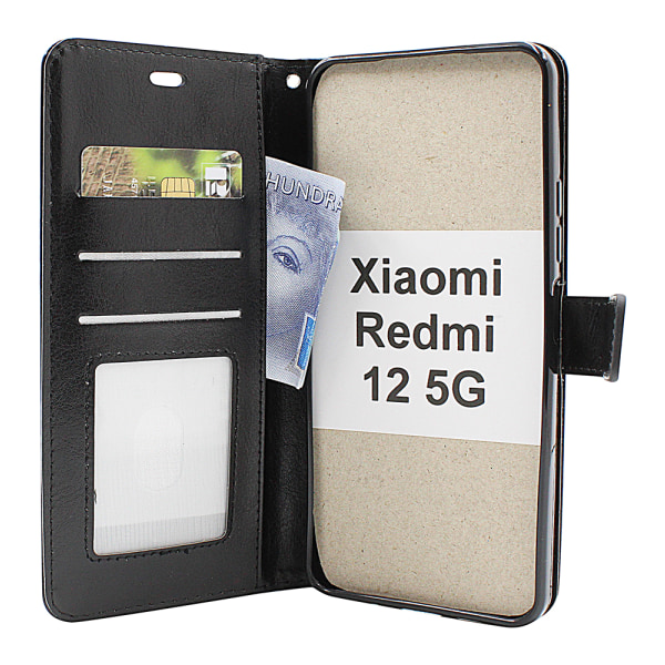 Crazy Horse Wallet Xiaomi Redmi 12 5G Brun