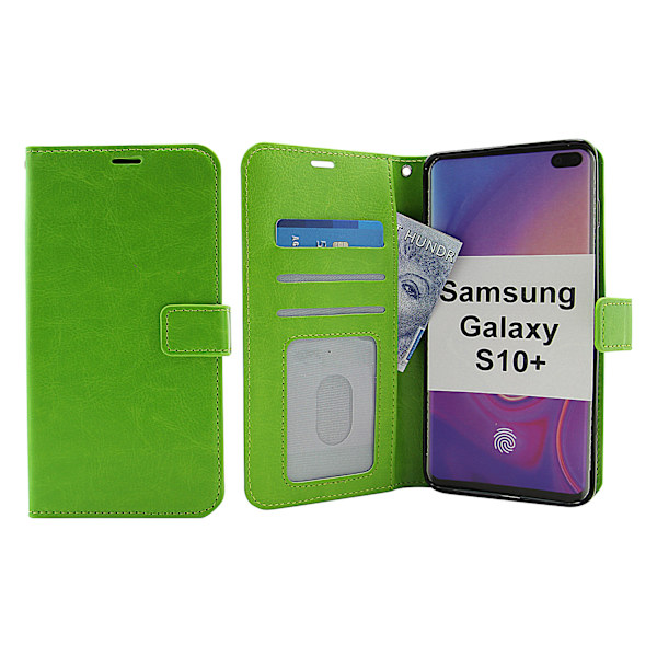 Crazy Horse Wallet Samsung Galaxy S10+ (G975F) Grön