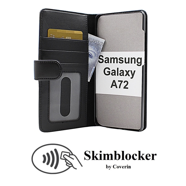 Skimblocker Plånboksfodral Samsung Galaxy A72 (A725F/DS) Svart
