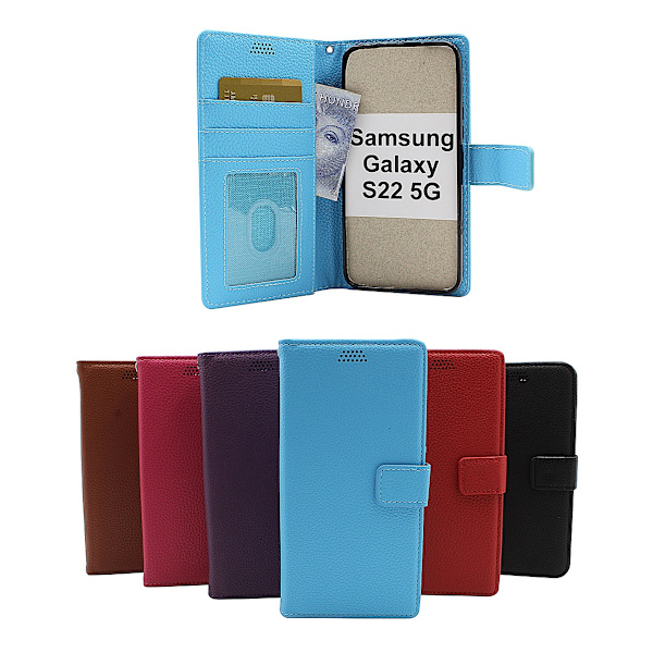 New Standcase Wallet Samsung Galaxy S22 5G Svart