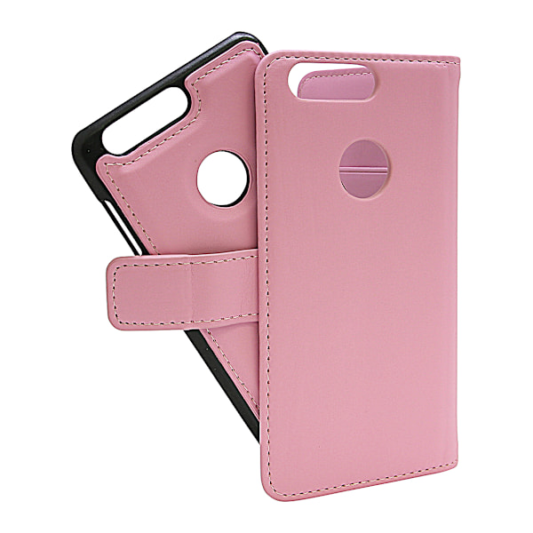 Skimblocker Magnet Wallet Huawei Honor 8 Ljusrosa