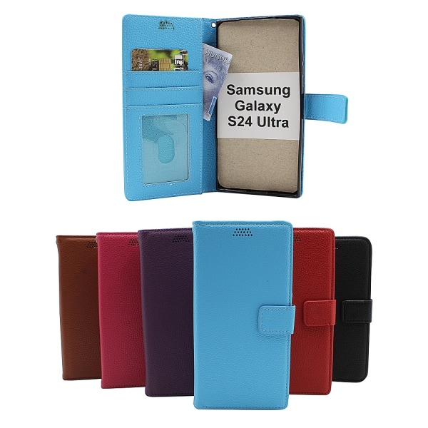 New Standcase Wallet Samsung Galaxy S24 Ultra 5G (S928B/DS) Lyseblå