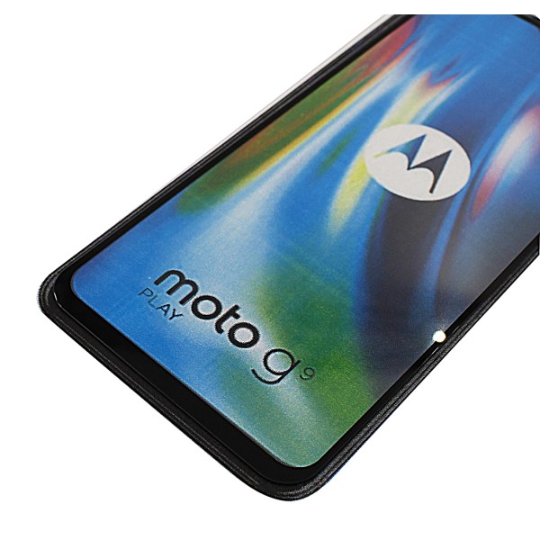 Full Frame Glas skydd Motorola Moto G9 Play (Svart)