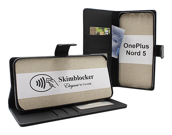 Skimblocker OnePlus Nord 5 Plånboksfodral Brandy