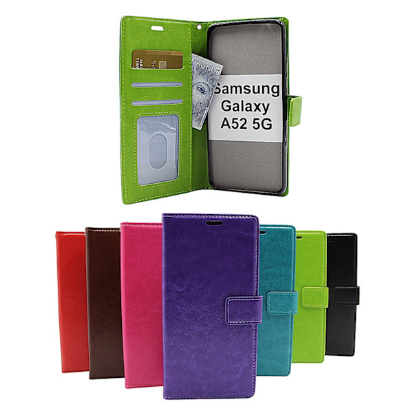 Crazy Horse Wallet Samsung Galaxy A52 5G (A525F / A526B) Svart