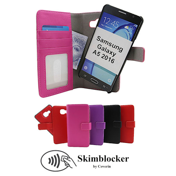 Skimblocker Magnet Wallet Samsung Galaxy A5 2016 (A510F) Svart