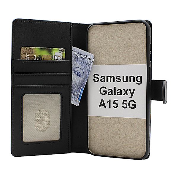 Skimblocker Plånboksfodral Samsung Galaxy A15 5G Brun