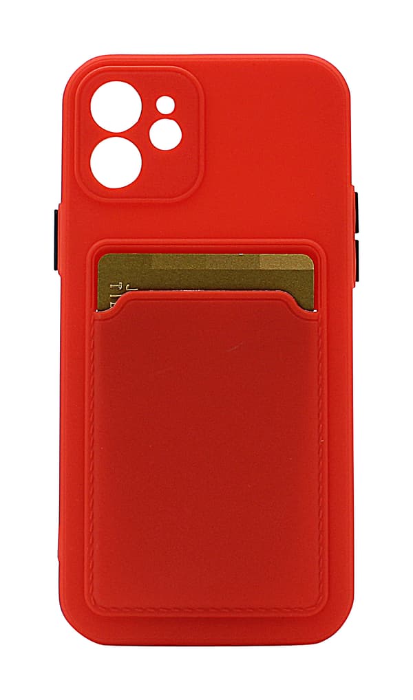 TPU Skal med kortficka iPhone 12 (6.1) Svart