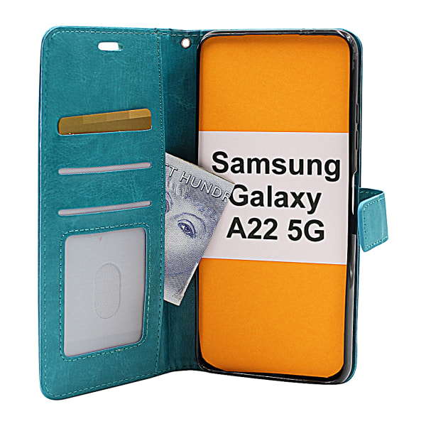 Crazy Horse Wallet Samsung Galaxy A22 5G (SM-A226B) Röd
