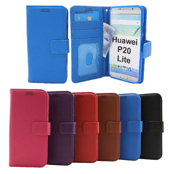 New Standcase Wallet Huawei P20 Lite (ANE-LX1) Röd