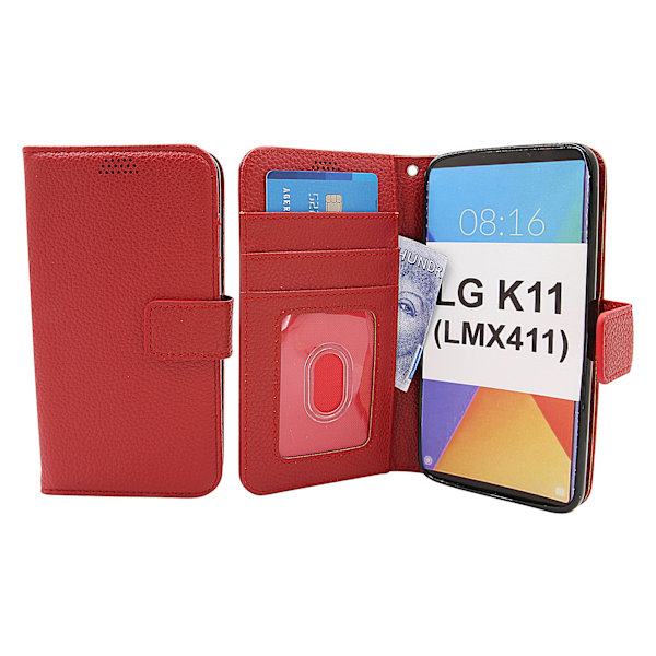 New Standcase Wallet LG K11 (LMX410) Röd