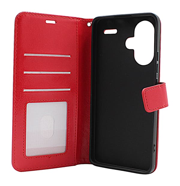 Crazy Horse Wallet Xiaomi Redmi Note 13 Pro+ 5G Röd