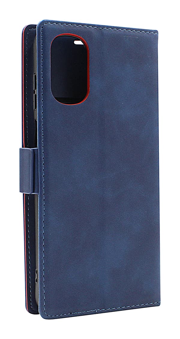 Lyx Standcase Wallet Motorola Moto E32s Mörk Grön