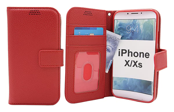 New Standcase Wallet iPhone X/Xs Röd