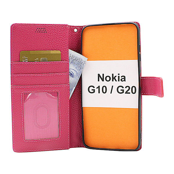 New Standcase Wallet Nokia G10 / G20 Ljusblå