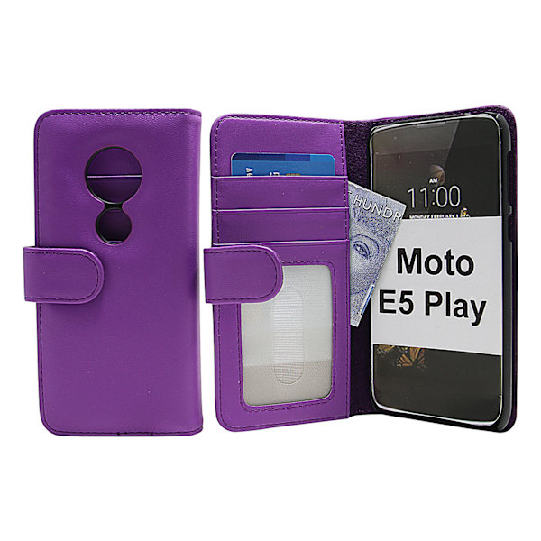 Skimblocker Plånboksfodral Motorola Moto E5 Play Lila