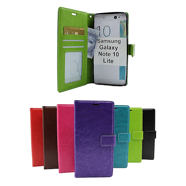 Crazy Horse Wallet Samsung Galaxy Note 10 Lite Grön