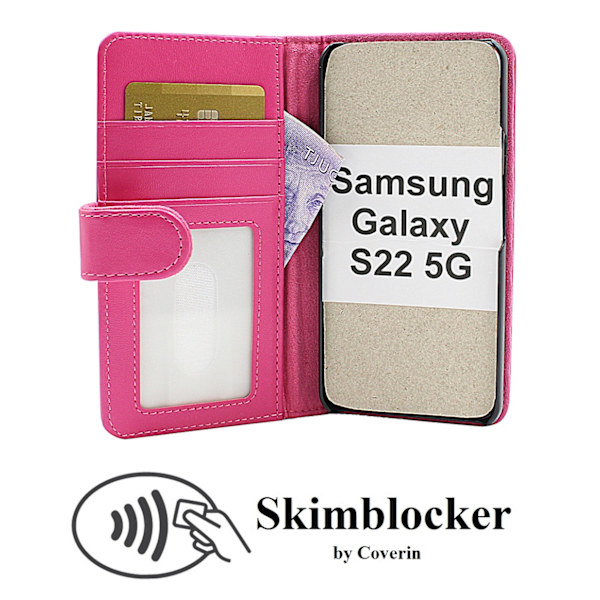Skimblocker Plånboksfodral Samsung Galaxy S22 5G Svart