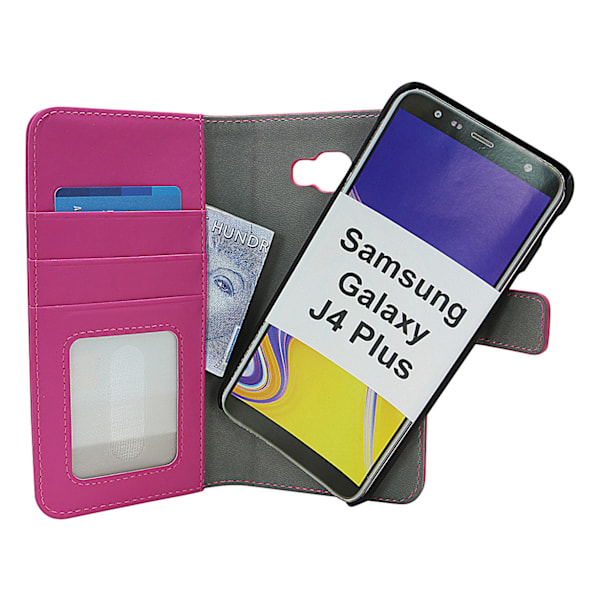 Skimblocker Magnet Wallet Samsung Galaxy J4 Plus (J415FN/DS) Hotpink