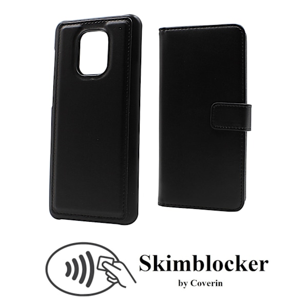 Skimblocker Magnet Wallet Xiaomi Redmi Note 9s/Note 9 Pro Svart