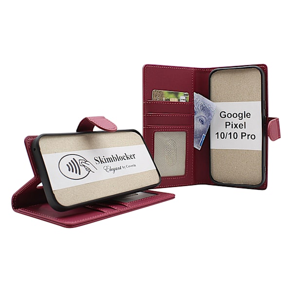 Skimblocker Google Pixel 10 / Pixel 10 Pro Plånboksfodral Brandy