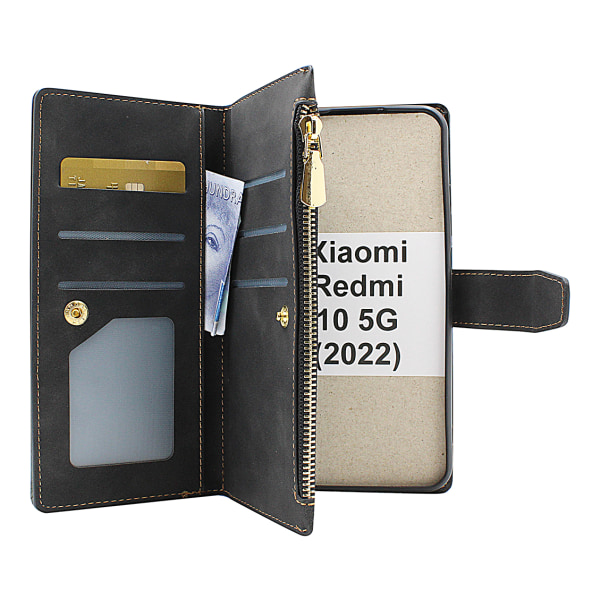 XL Standcase Lyxfodral Xiaomi Redmi 10 5G (2022) Svart
