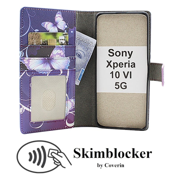 Skimblocker Sony Xperia 10 VI 5G Plånboksfodral Design