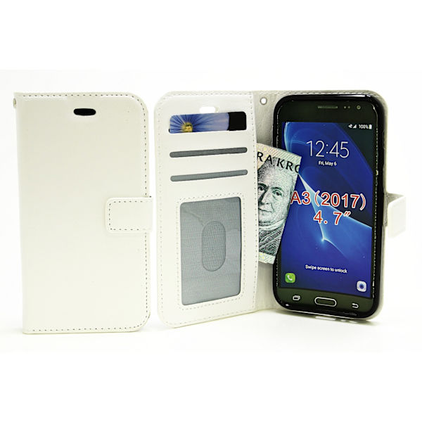 Crazy Horse Wallet Samsung Galaxy A3 2017 (A320F) Vit