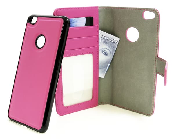 Magnet Wallet Huawei Honor 8 Lite Hotpink