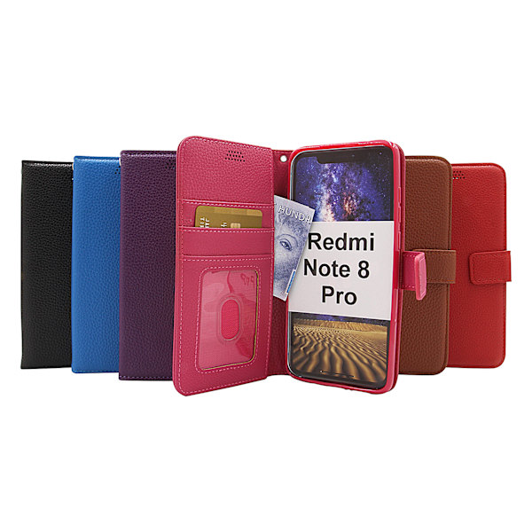 New Standcase Wallet Xiaomi Redmi Note 8 Pro Röd