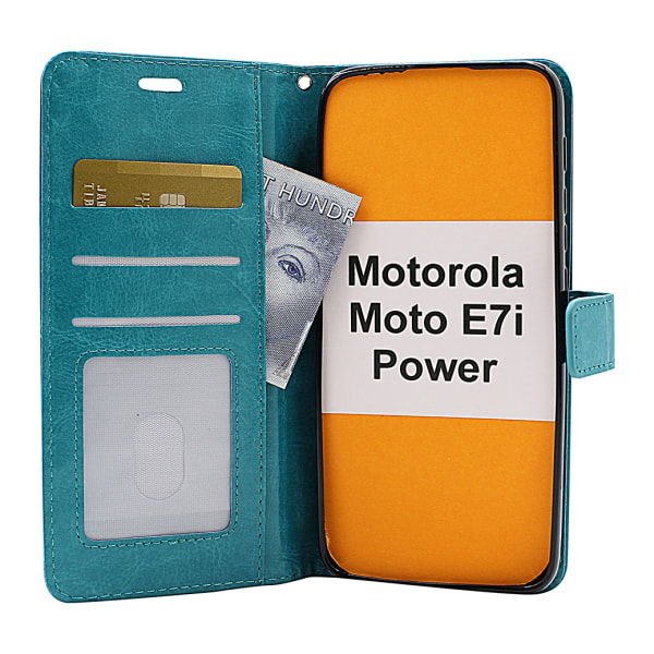 Crazy Horse Wallet Motorola Moto E7i Power Svart