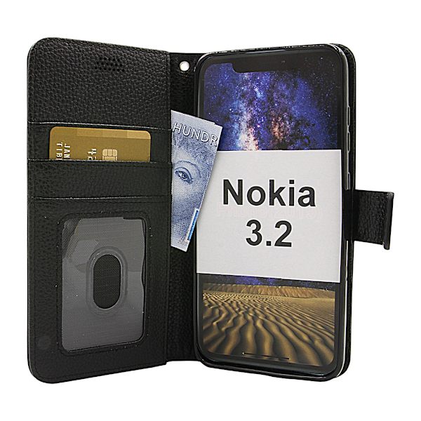 New Standcase Wallet Nokia 3.2 Svart