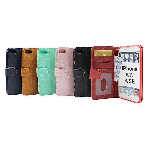 Zipper Standcase Wallet iPhone 6/7/8/SE 2nd Gen. Ljusrosa