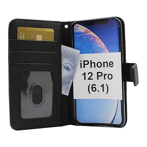 New Standcase Wallet iPhone 12 Pro (6.1) (Svart) Lila