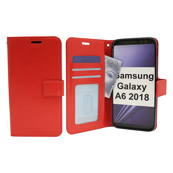 Crazy Horse Wallet Samsung Galaxy A6 2018 (A600FN/DS) Röd